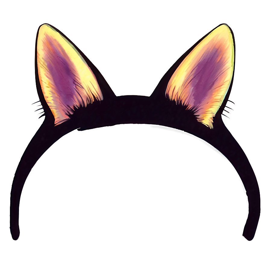 Cat Ears Silhouette PNG mka PNG image with a transparent background, free high-resolution download