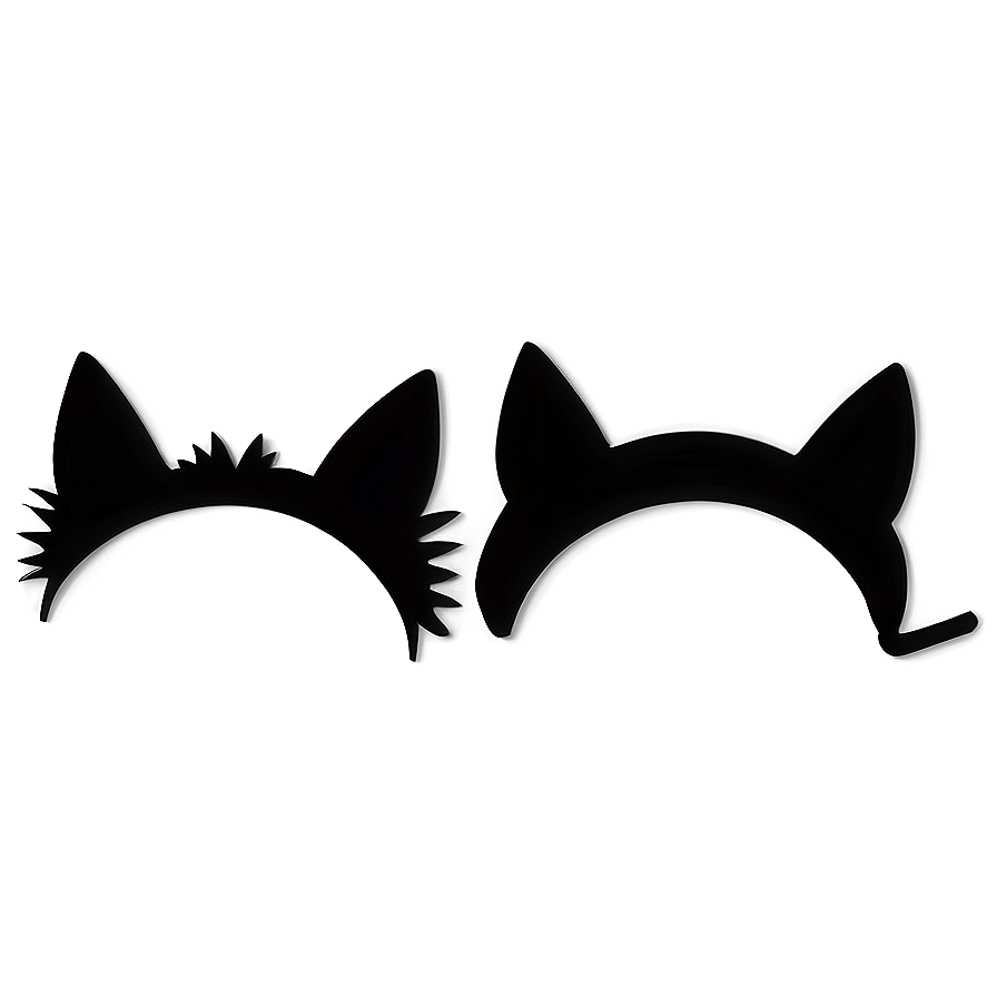Cat Ears Silhouette PNG qyi PNG image with a transparent background, free high-resolution download
