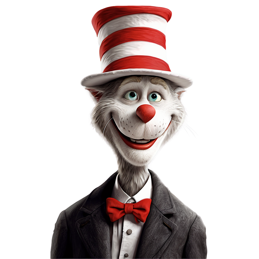 Cat In The Hat Drawing Png 64