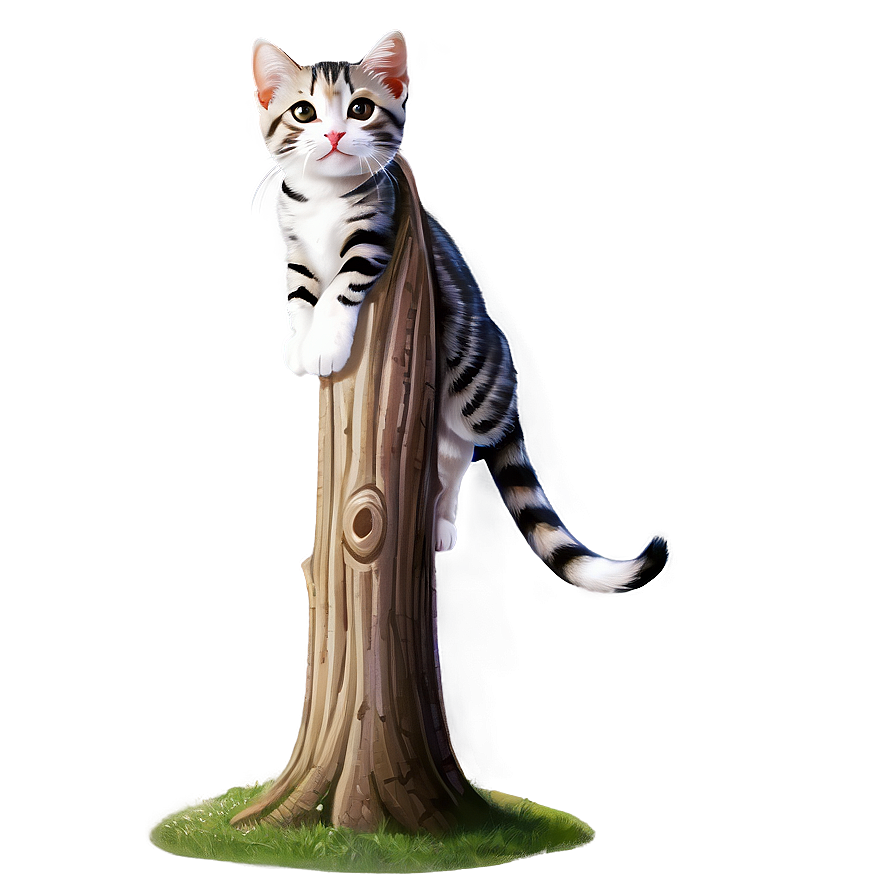 Cat On Tree Png 05232024