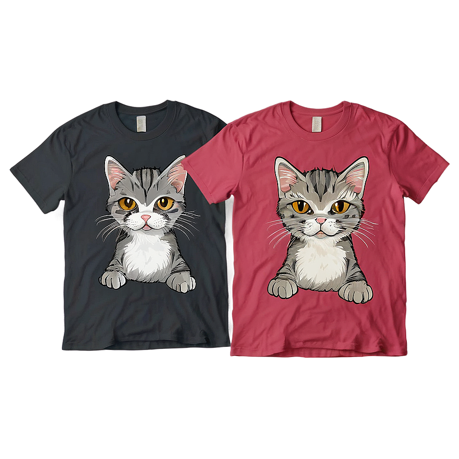 Cat Themed T-shirt Art Png 06282024