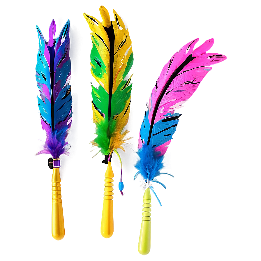 Cat Toy With Feathers Png Njl41