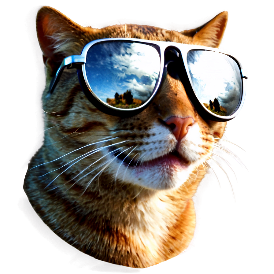 Cat With Sunglasses Png Cla