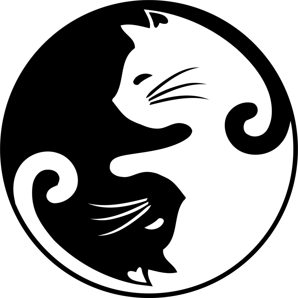 Cat Yin Yang Symbol