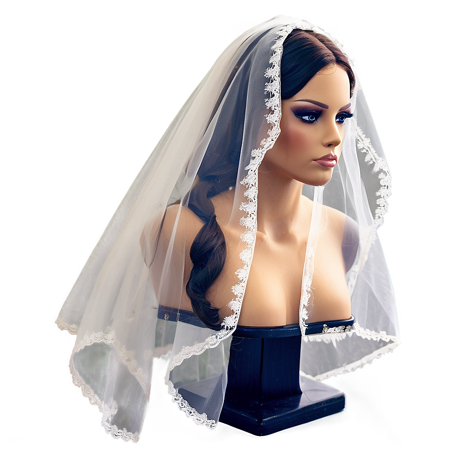 Cathedral Veil With Lace Png 31