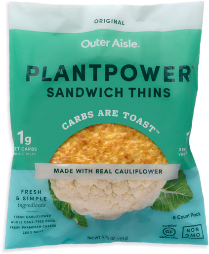 Cauliflower Sandwich Thins Packaging