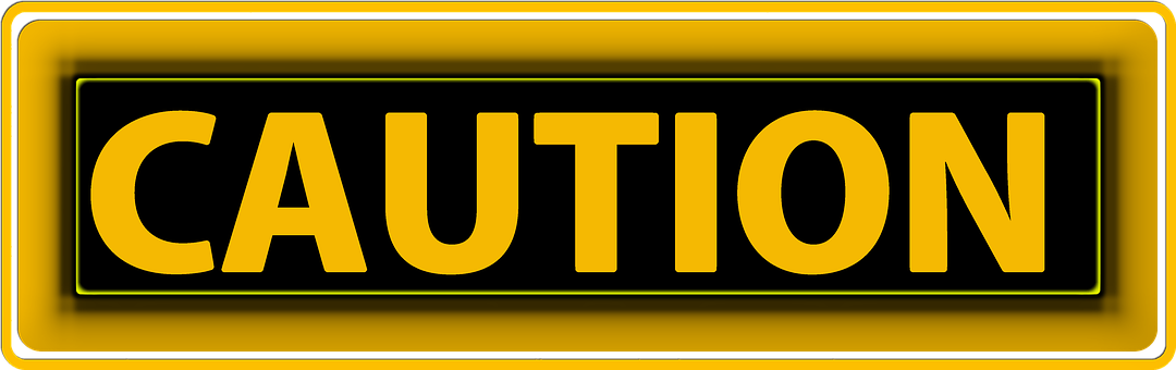 Caution Sign Banner PNG with transparent background