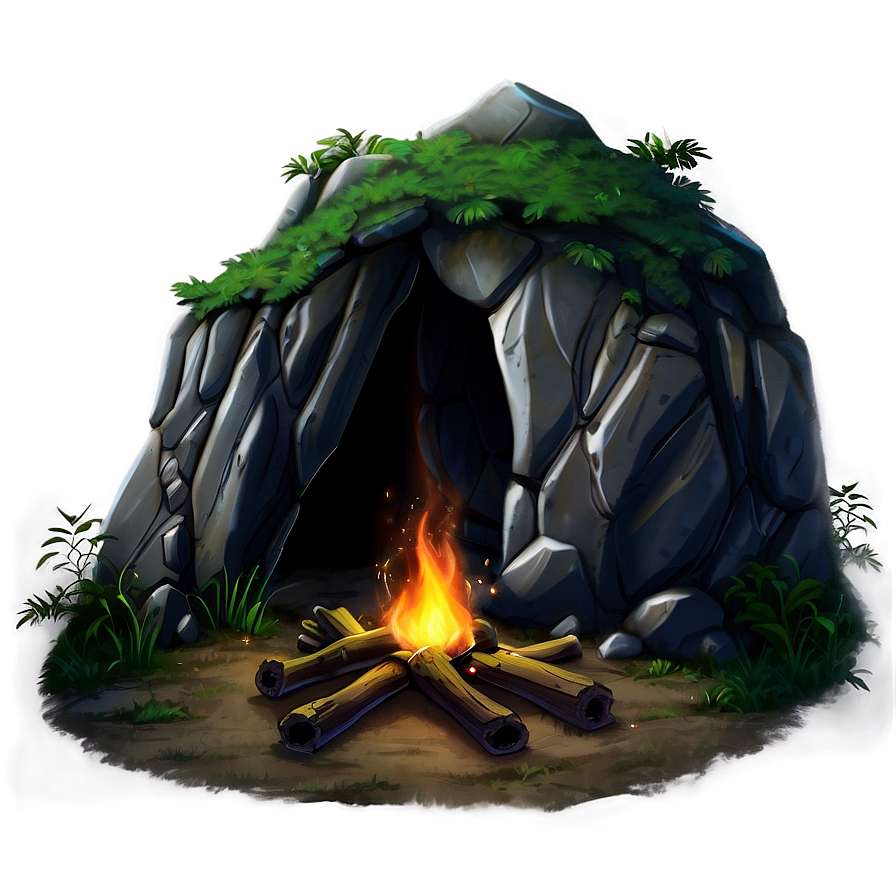 Cave Camping Scene Png Ybk3