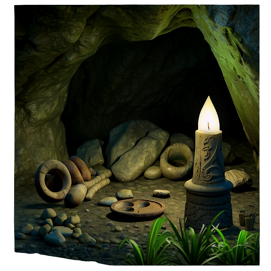 Cave With Ancient Artifacts Png Jde