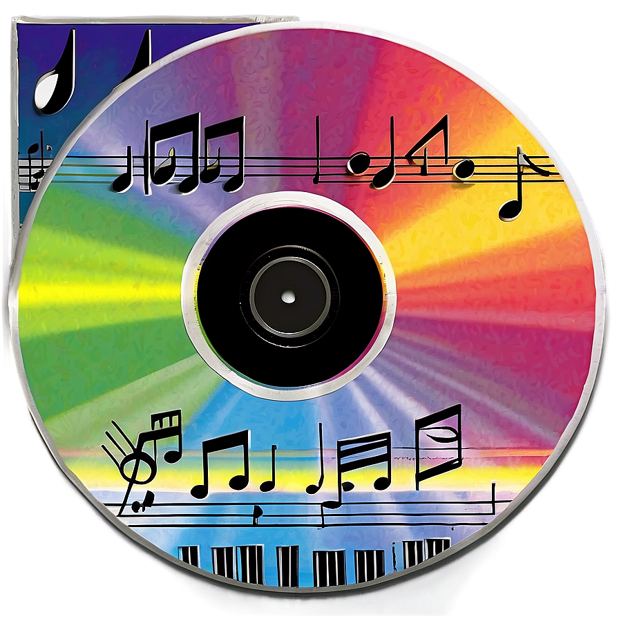 Cd With Music Notes Png 20