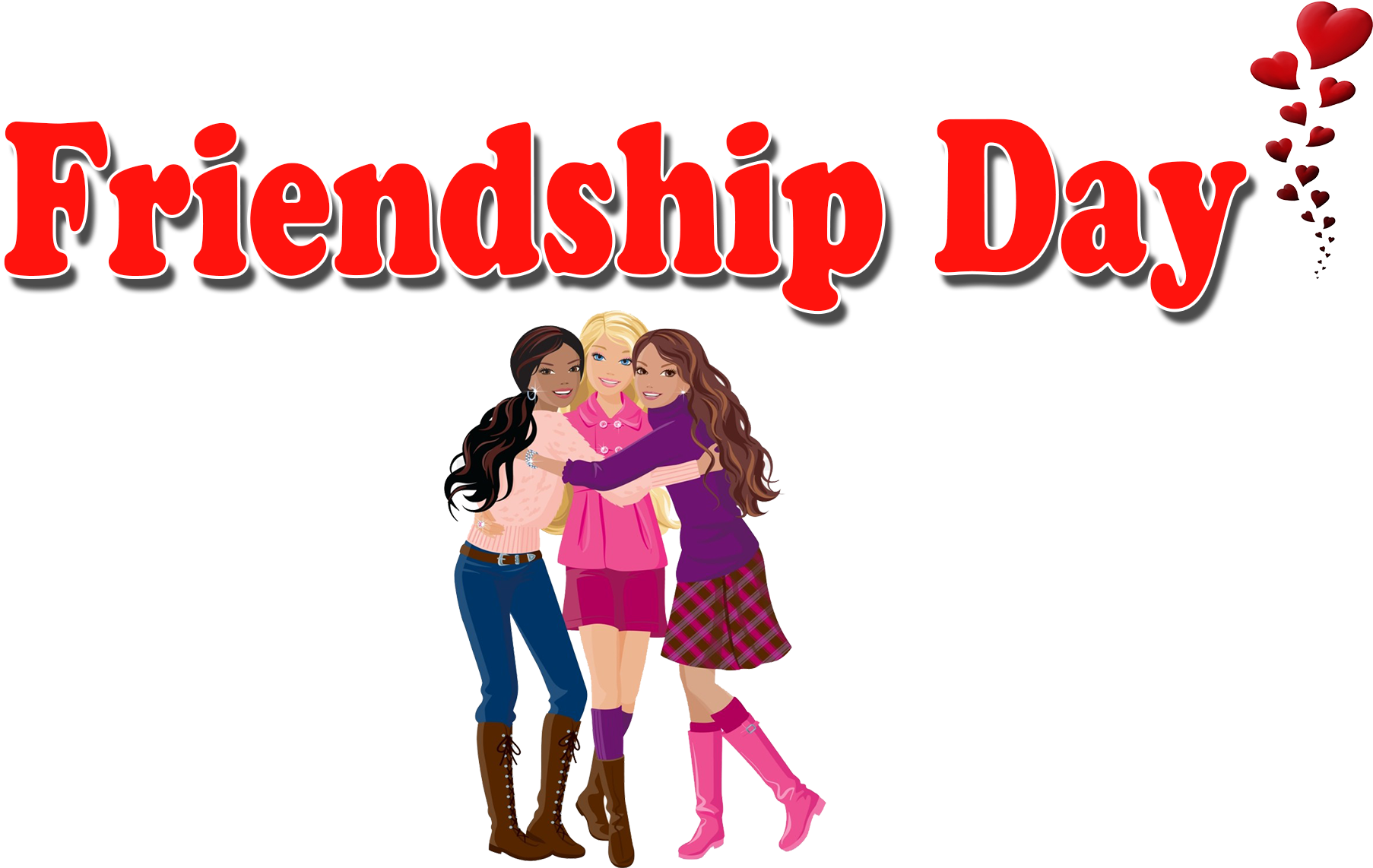 Celebrating Friendship Day PNG with transparent background