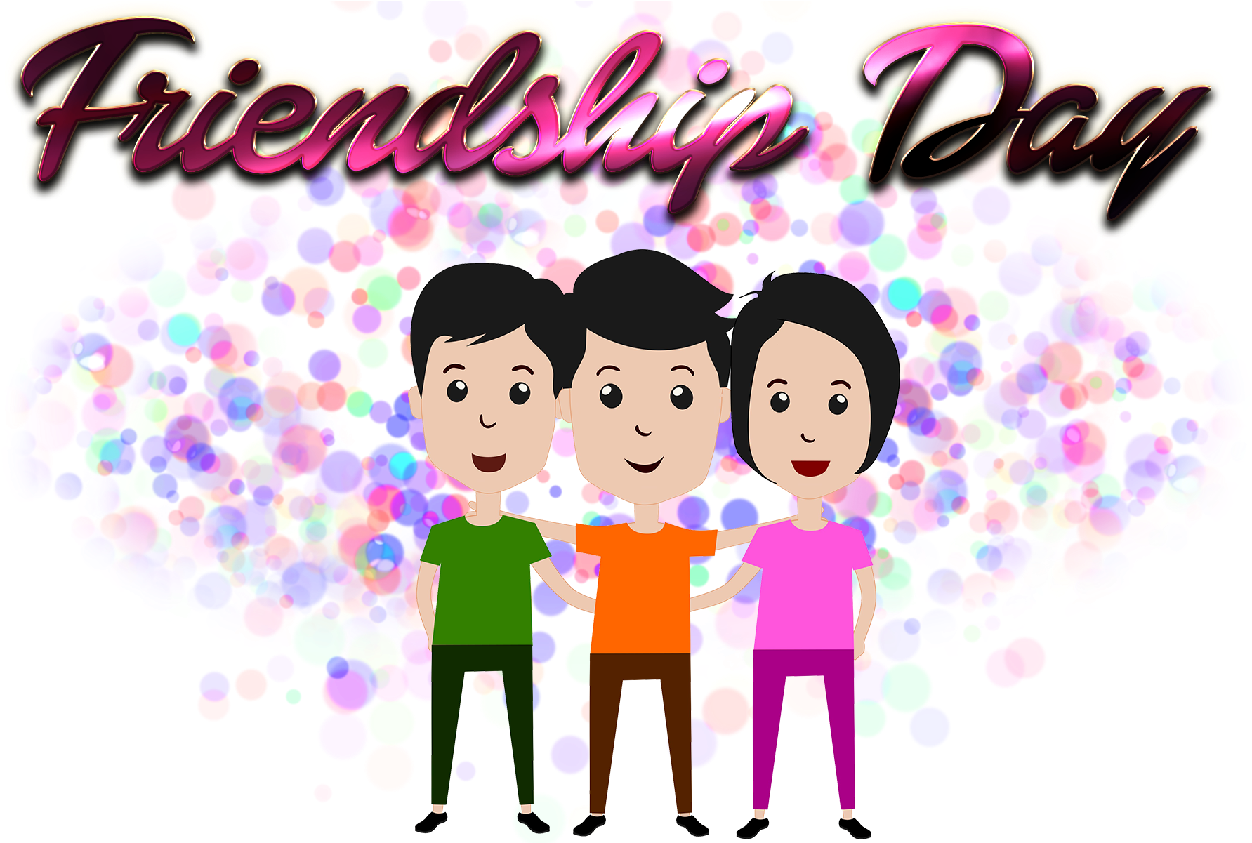 Celebrating_ Friendship_ Day PNG with transparent background