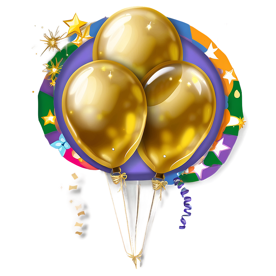 Celebration Gold Balloon Png 91