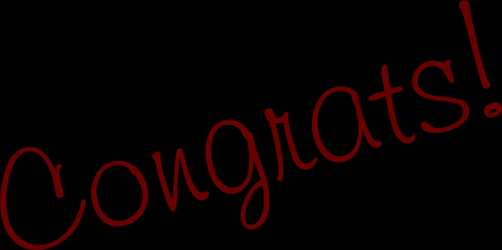 Celebratory Congrats Text PNG with transparent background