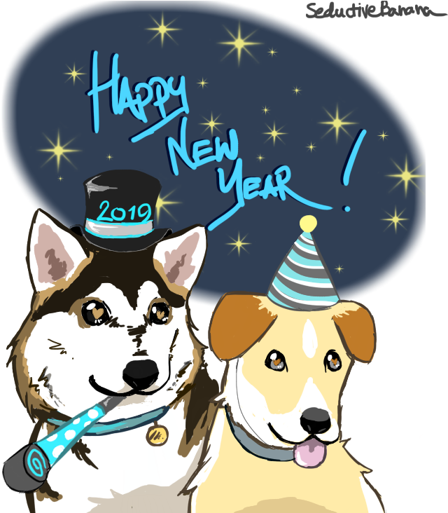 Celebratory Dogs New Year2019