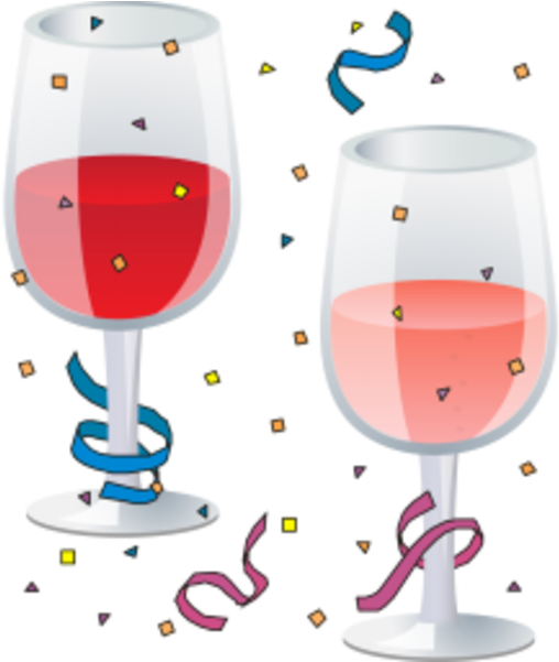 Celebratory Wine Glasses Clipart.png