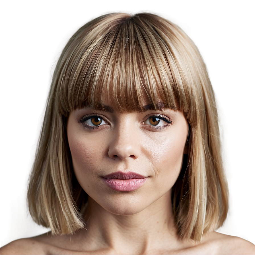 Celebrity Bangs Ideas PNG 05252024 PNG with transparent background