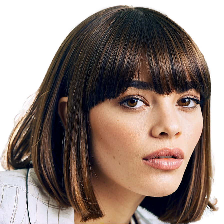 Celebrity Bangs Ideas PNG hto PNG with transparent background