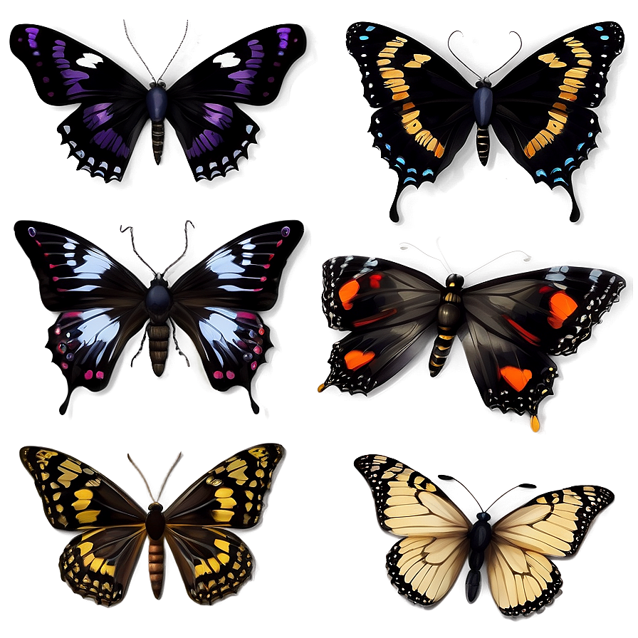 Celestial Black Butterfly Png Bhr