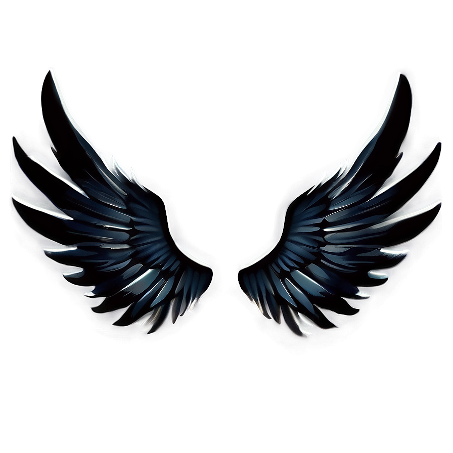 Celestial Black Wings PNG 06232024 PNG with transparent background