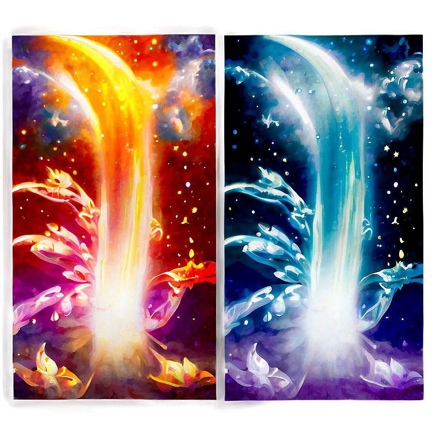 Celestial Radiant Light Show PNG ubg PNG with transparent background
