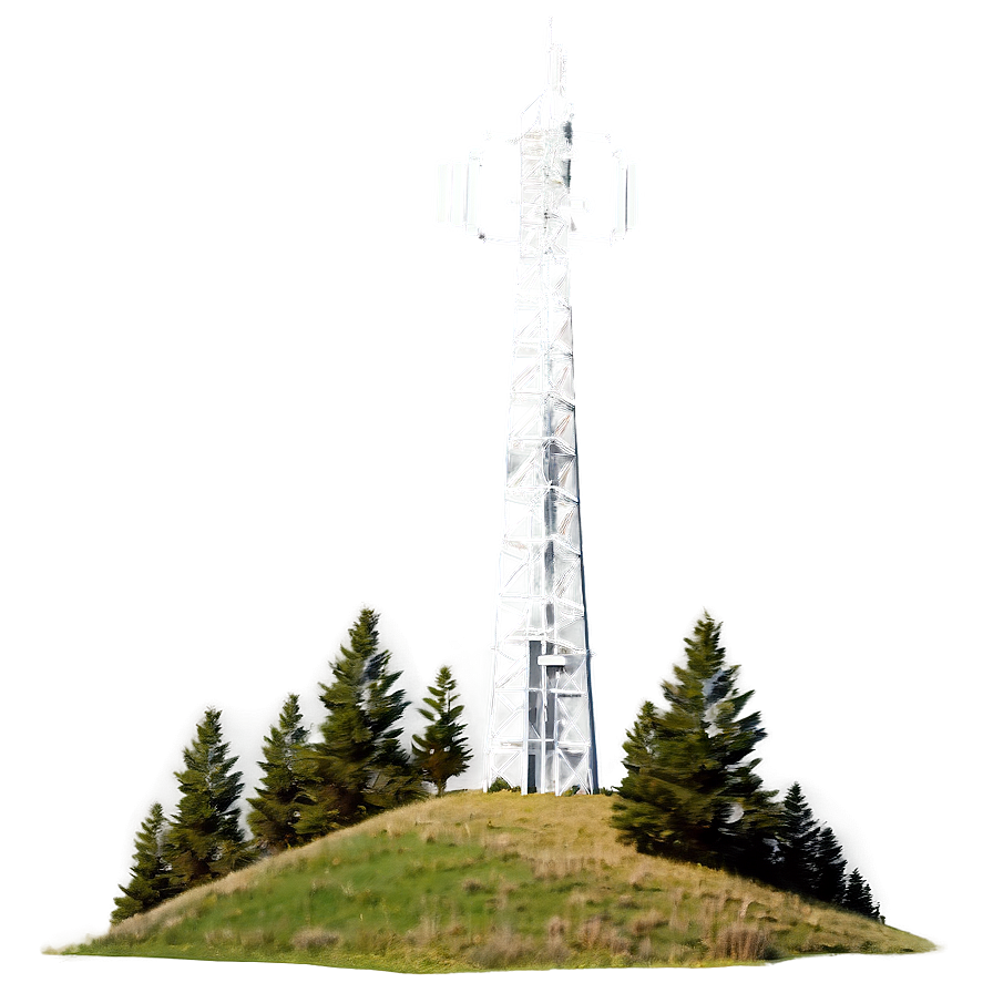 Cell Tower On Hill Png Ien