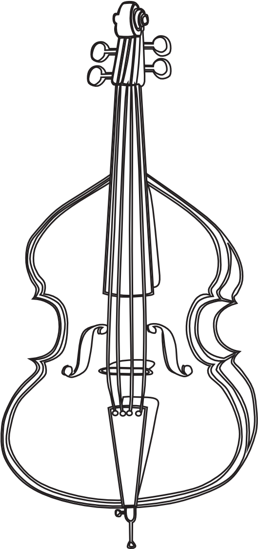 Cello_ Outline_ Vector_ Art