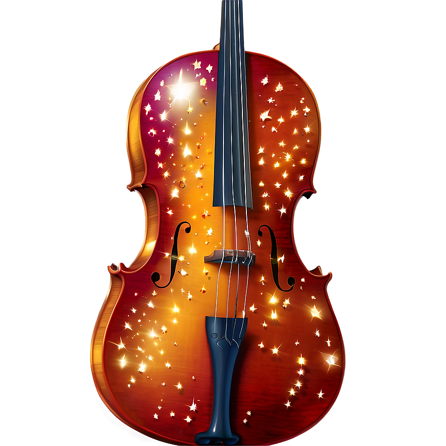 Cello With Sparkles Png 05242024