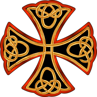 Celtic Cross Design PNG with transparent background