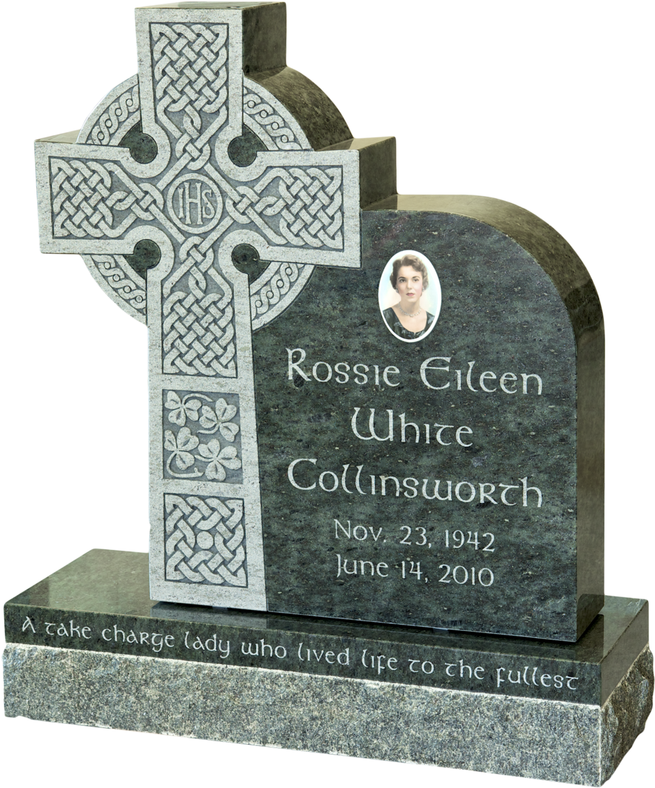 Celtic Cross Gravestone PNG with transparent background