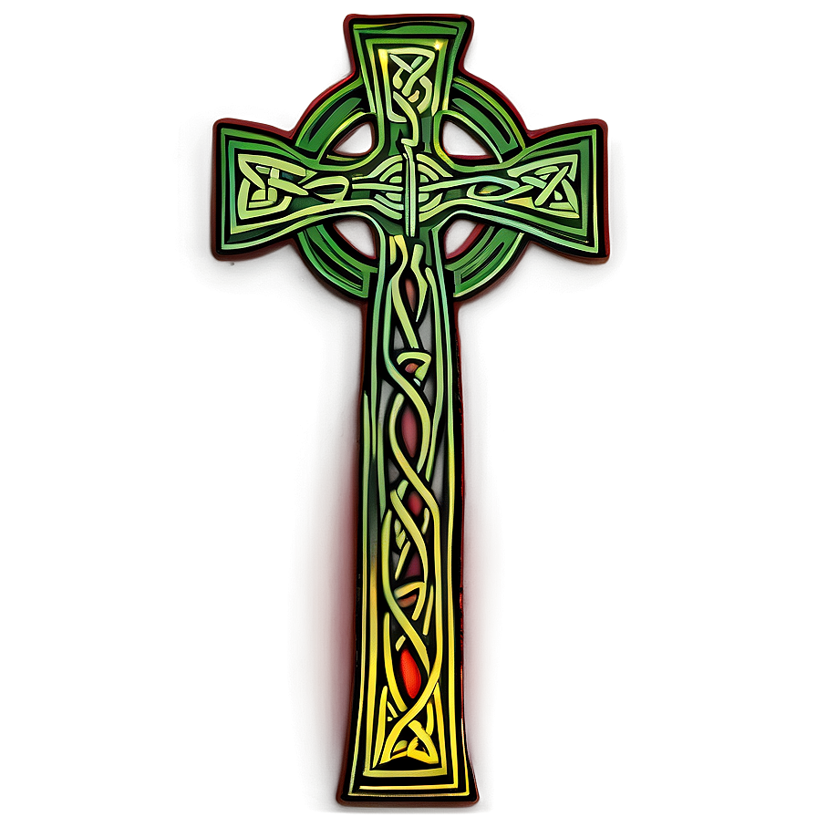 Celtic Cross In Fire Design Png 06212024