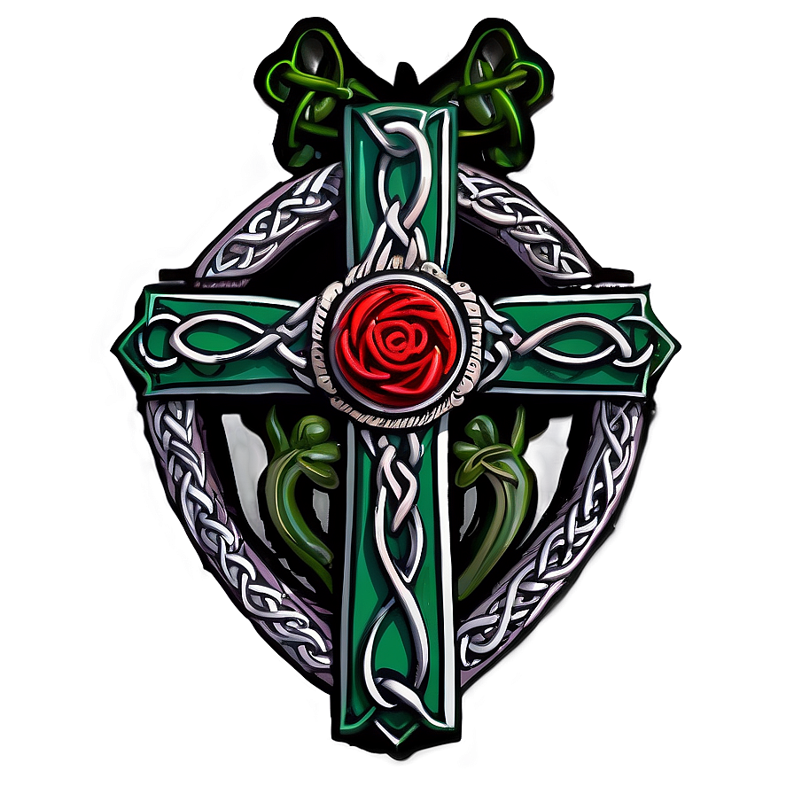 Celtic Cross In Heart Shape Png 06212024