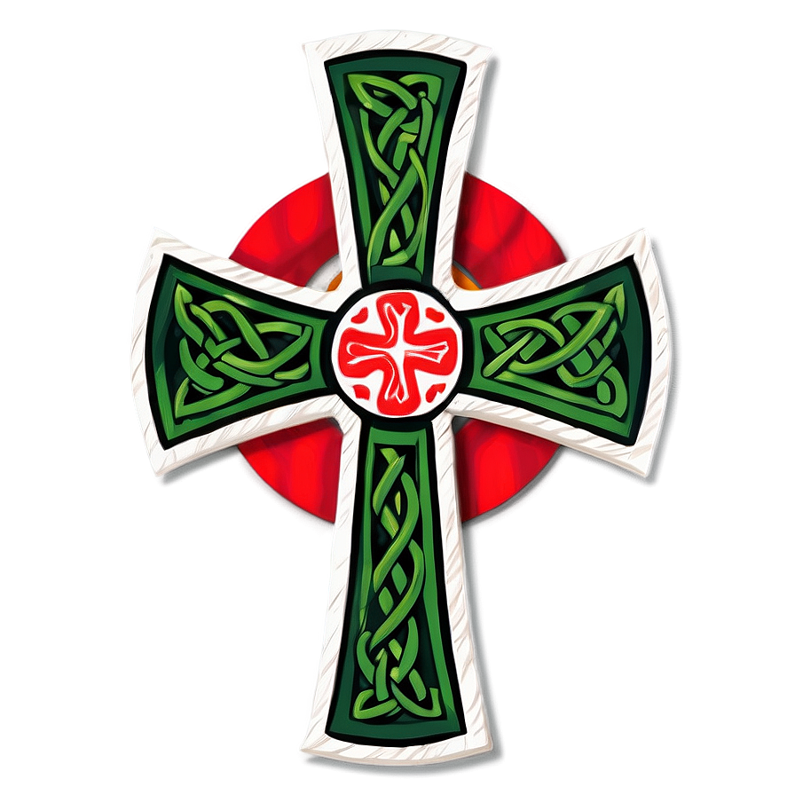 Celtic Cross With National Flag Png 06212024