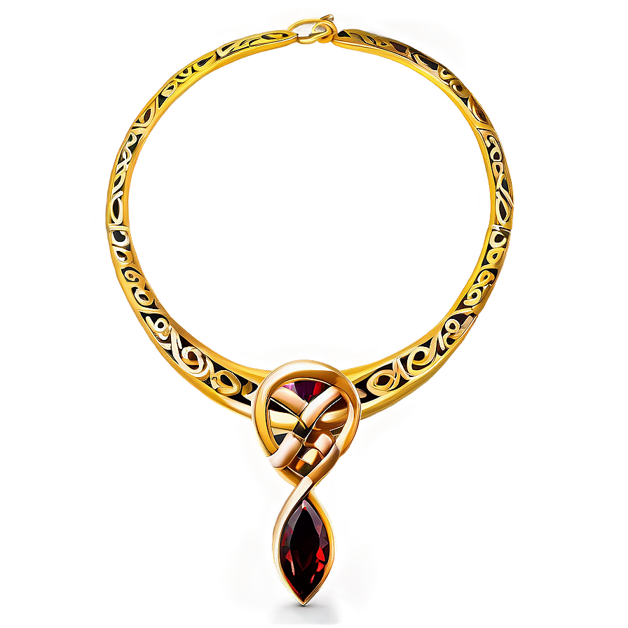 Celtic Gold Necklace Png 4