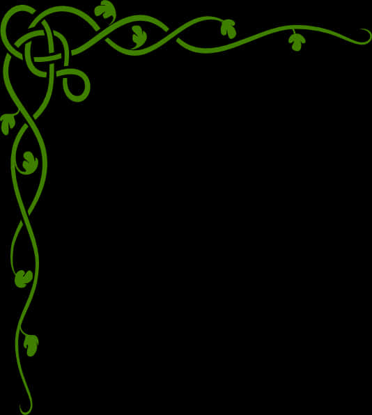 Celtic Inspired Green Vine Design PNG image with a transparent background, free high-resolution download