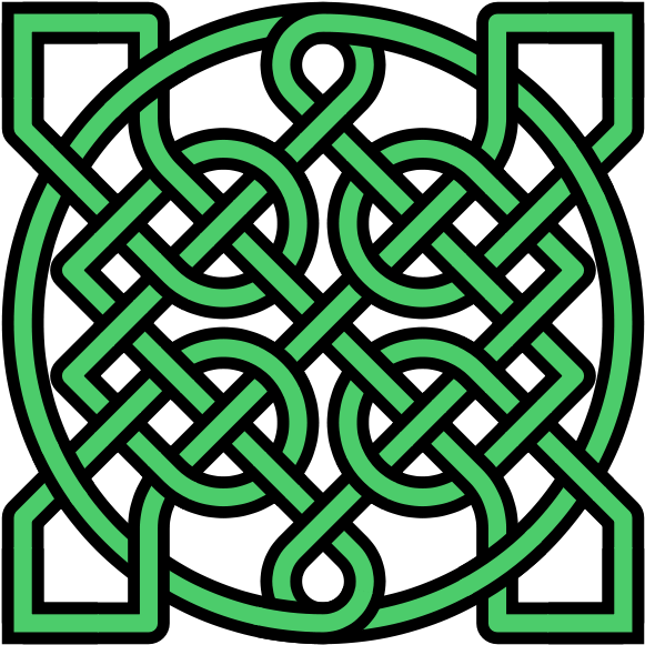 Celtic Knot Design Green