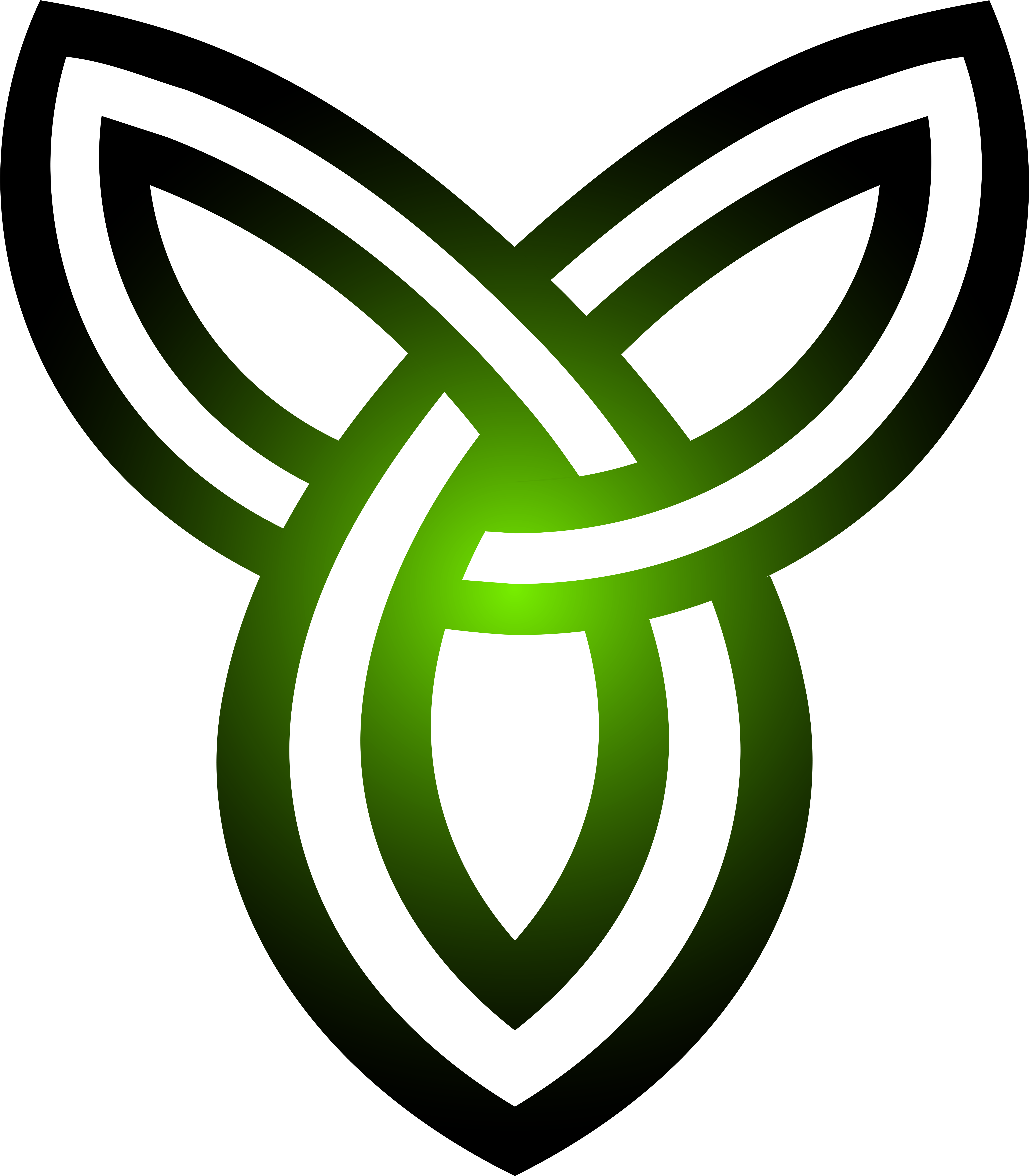 Celtic Knot Symbol Green Gradient