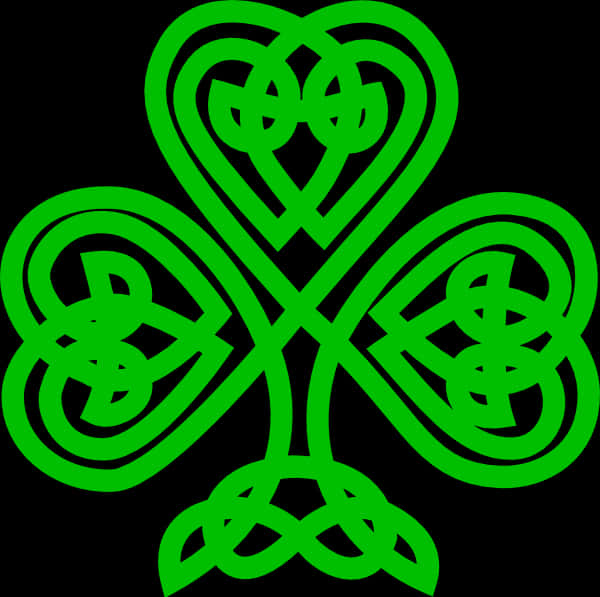 Celtic Shamrock Design Green