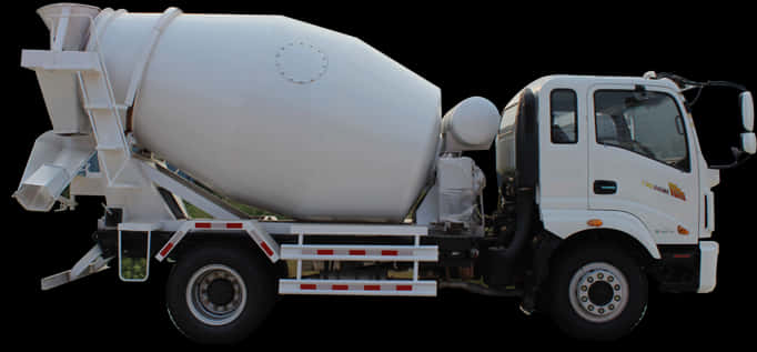 Cement Mixer Truck Side View