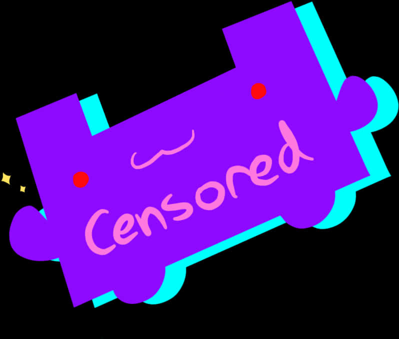 Censored Purple Banner