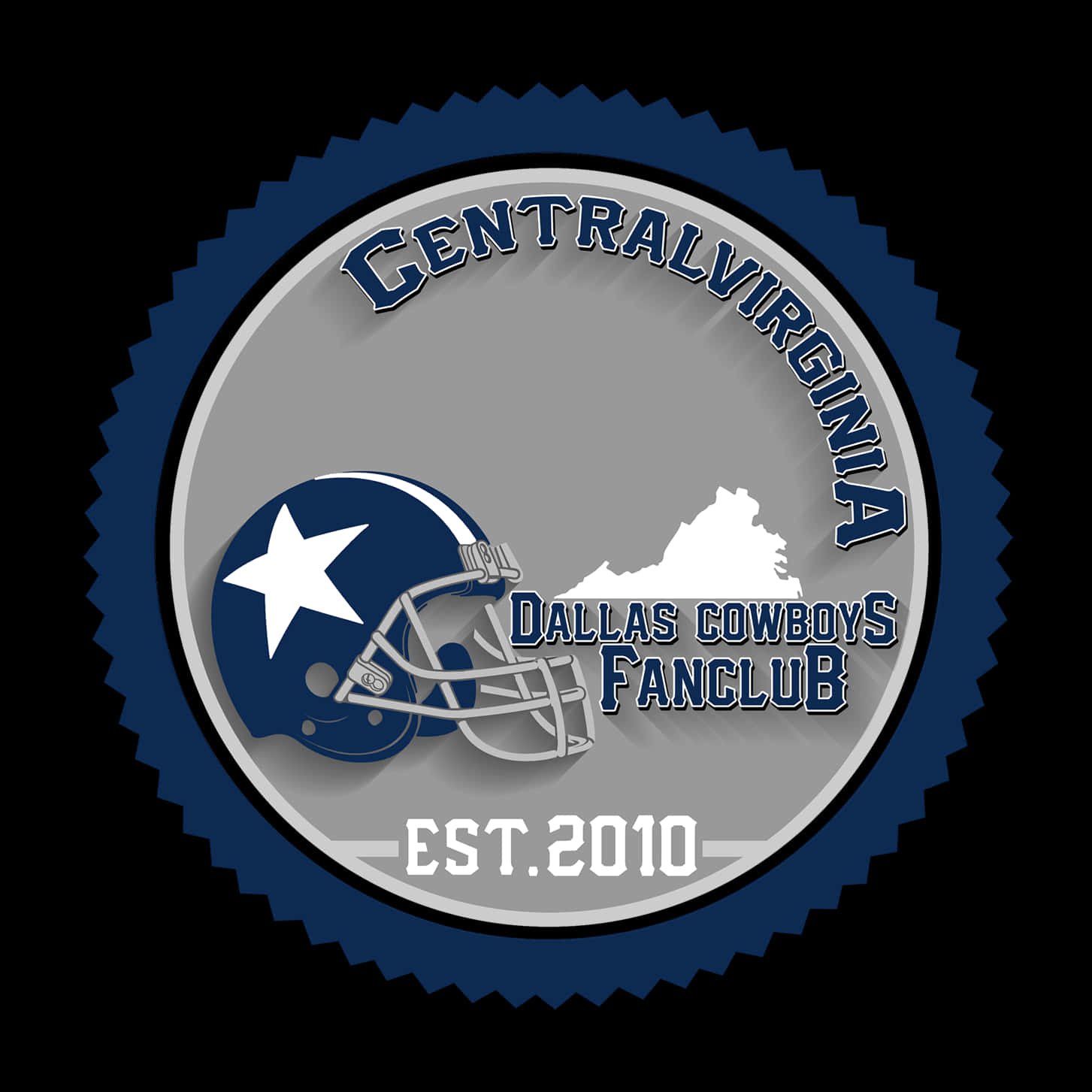 Central Virginia Dallas Cowboys Fan Club Logo PNG with transparent background