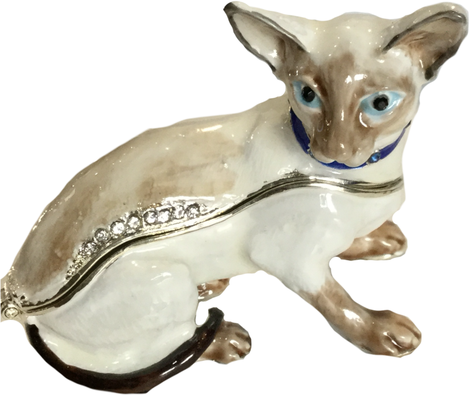 Ceramic Siamese Cat Figurine