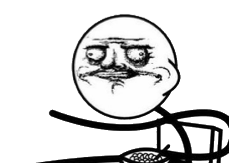 Cereal Guy Spitting Comic Meme PNG with transparent background