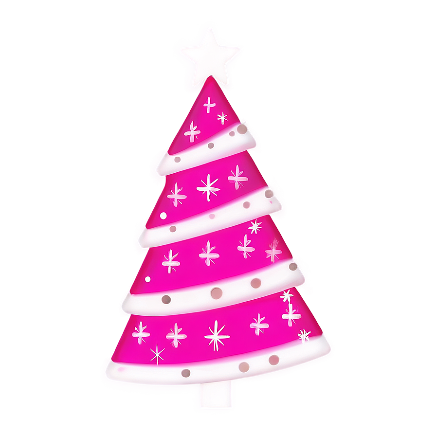 Cerise Pink Christmas Tree Png 06122024