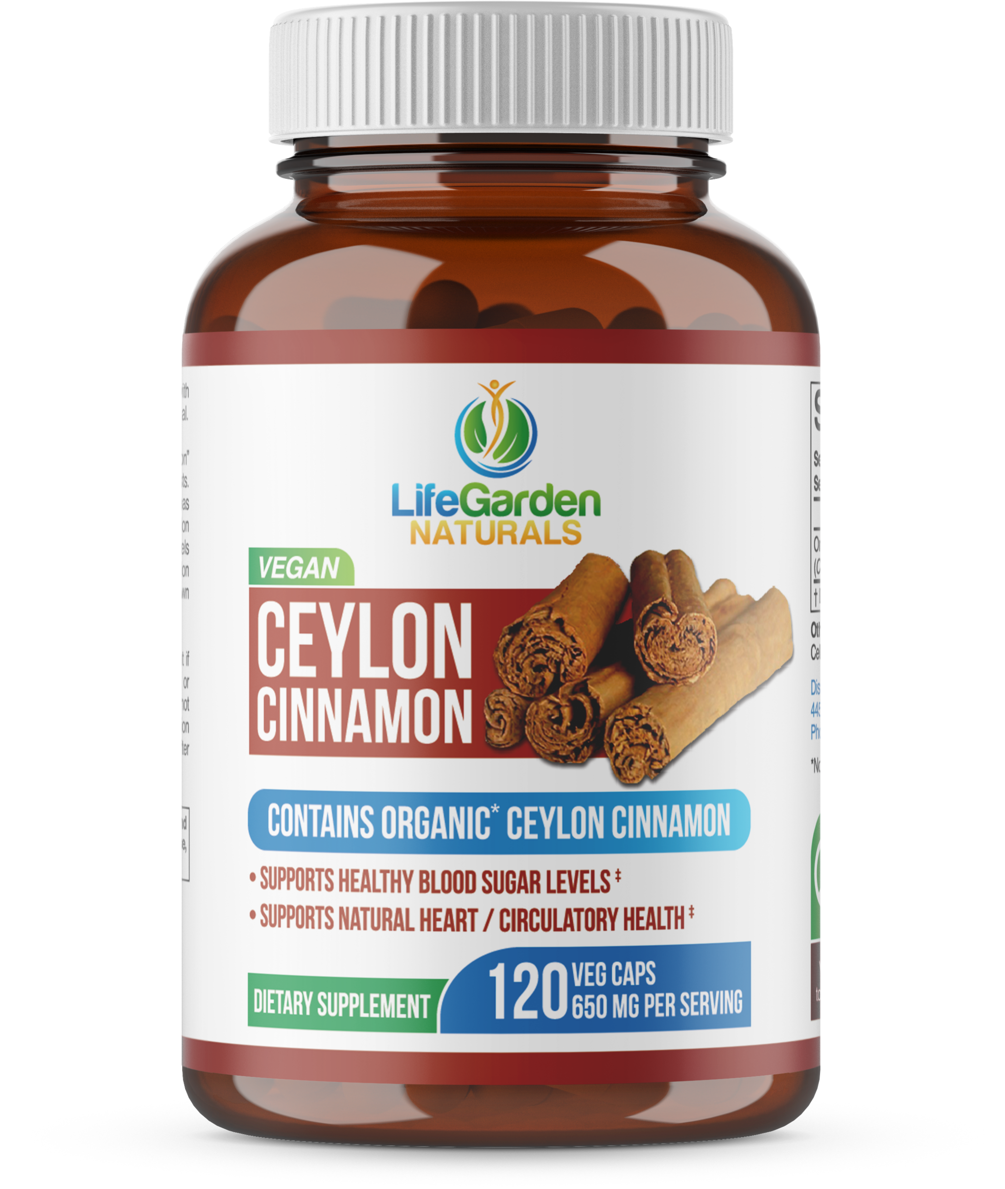 Ceylon Cinnamon Supplement Bottle