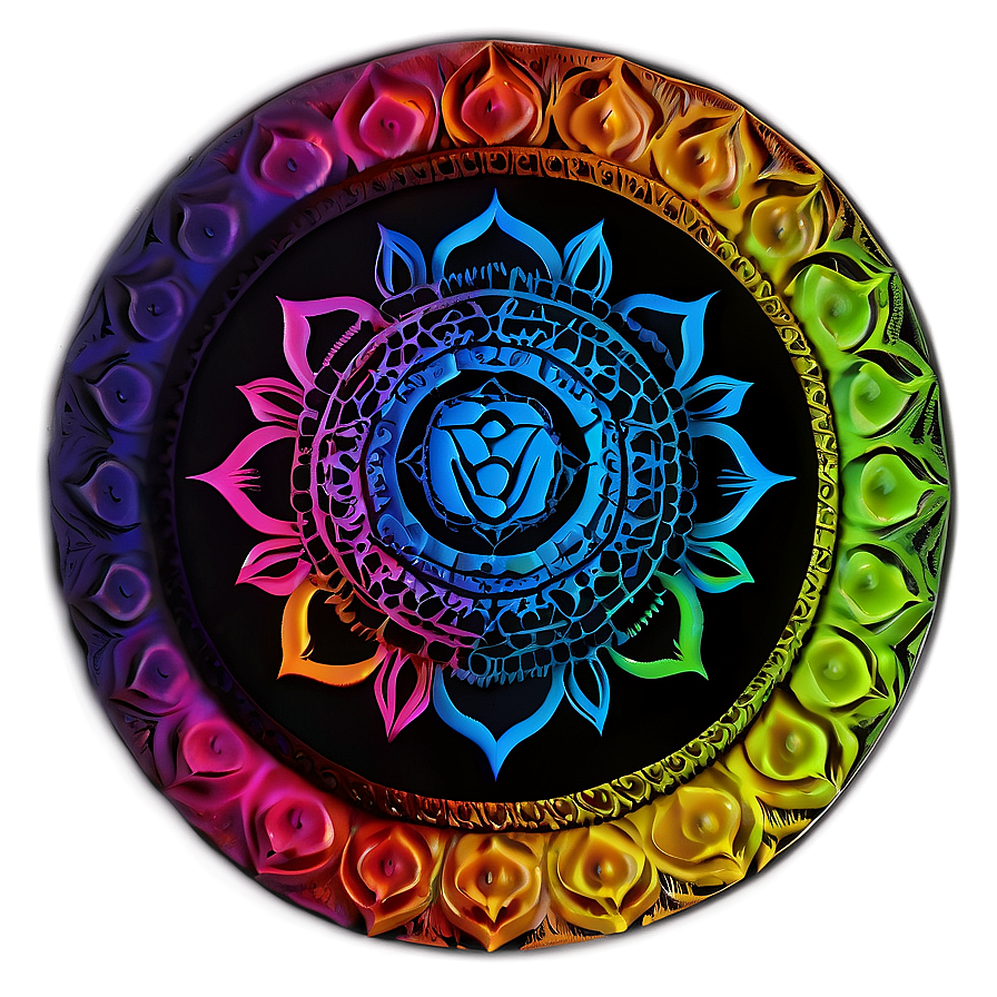 Chakra Embossed Yoga Mat Png Exa