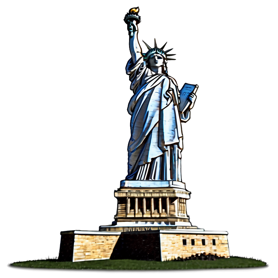 Chalk Drawing Of Statue Of Liberty Png 23