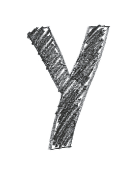 Chalk Texture Letter Y