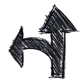 Chalkboard Arrows Sketch PNG with transparent background