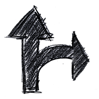 Chalkboard Arrows Sketch PNG with transparent background